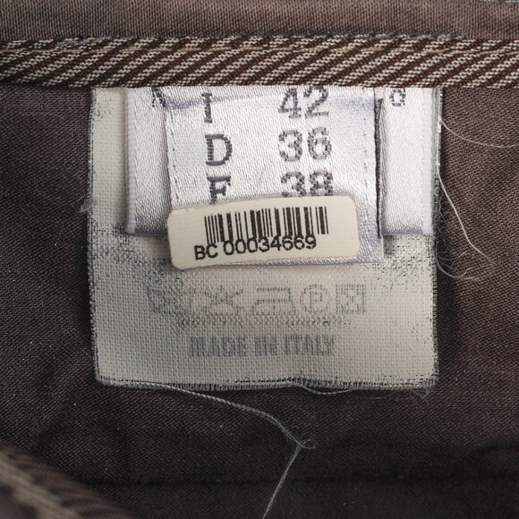 Brunello Cucinelli Grey Cotton Topstitched Cuffed Trousers - Picture 8 of 9